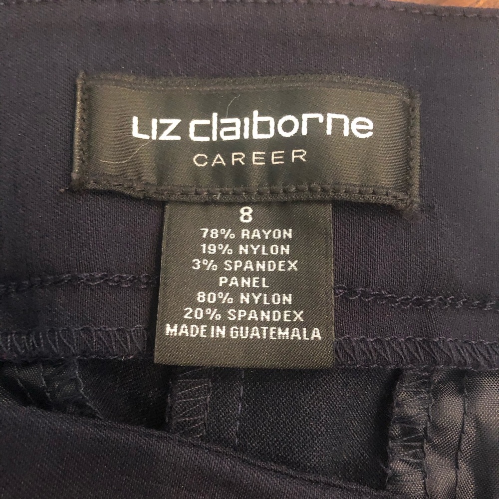 Liz Claiborne Navy Classic Sophie Pants - 8 - Picture 2 of 5